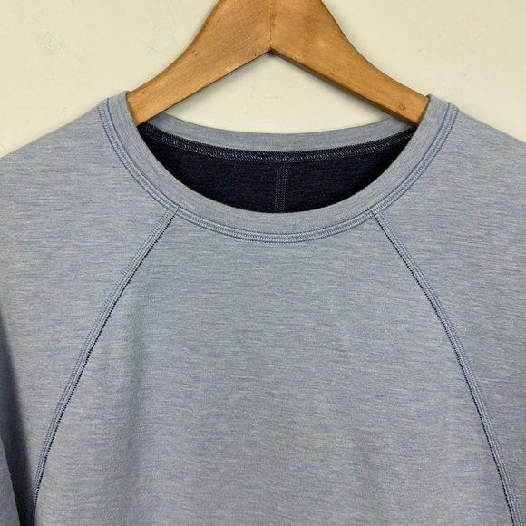 Lululemon Time Out Crew *Reversible Heathered Deep Indigo - Picture 7 of 14